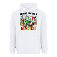 White nothing runs like a reindeere Heavyweight Hoodie - CowGirlArtShop