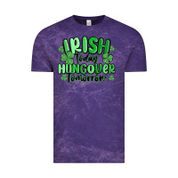 Cloud Purple irish today hungover tomorrow Vintage Tee - MaliasSmallBusiness