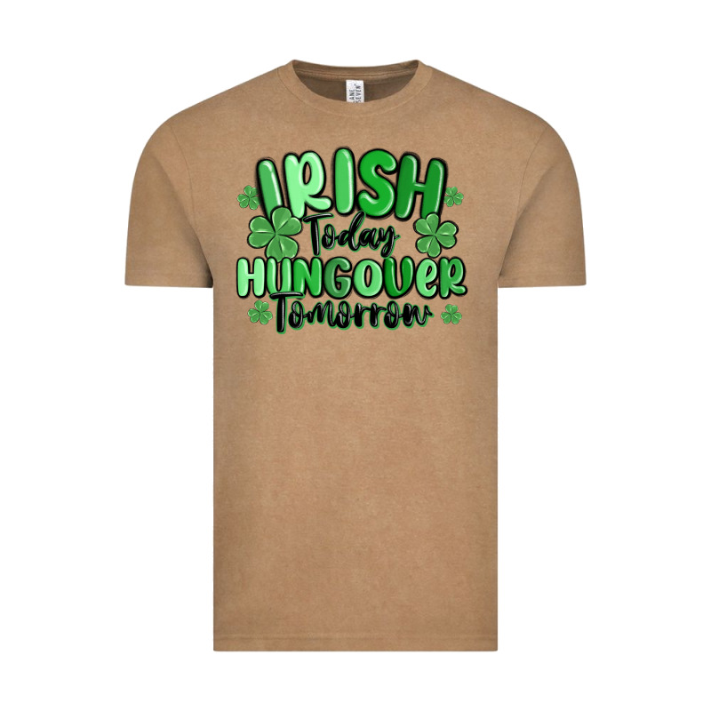 Irish Today Hungover Tomorrow Vintage Tee by MaliasSmallBusiness | Teevron