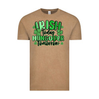 Vintage Coffee irish today hungover tomorrow Vintage Tee - MaliasSmallBusiness