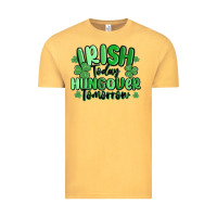 Vintage Mustard irish today hungover tomorrow Vintage Tee - MaliasSmallBusiness