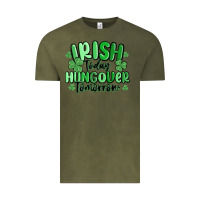 Vintage Olive irish today hungover tomorrow Vintage Tee - MaliasSmallBusiness