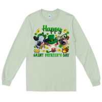 Matcha Happy Saint Patrick'S Day With Clover Long Sleeve Tee - BundleAndBundleShop