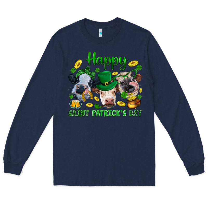 Happy Saint Patrick's Day With Clover Long Sleeve Tee by BundleAndBundleShop | Teevron