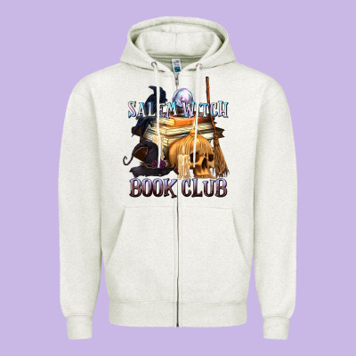 Salem Witch Book Club Zipper Hoodie Designed By Texasbilliewilder