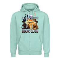 Seafoam Salem Witch Book Club Zipper Hoodie - texasbilliewilder