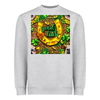 Heather Grey St. Patricks good luck with cow digital paper Heavyweight Sweatshirt - BundleAndBundleShop