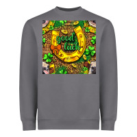 Storm St. Patricks good luck with cow digital paper Heavyweight Sweatshirt - BundleAndBundleShop