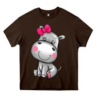 Cute Hippopotamus Heavy Core Tee | Teevron