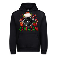 Black santa cam Urban Hoodie - FaDigitalArtStudio
