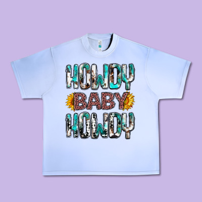 Western Howdy Baby Howdy Urban Heavy Tee Designed By Nancycooperartshop