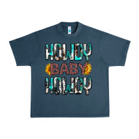 Midnight Navy western howdy baby howdy Urban Heavy Tee - NancyCooperArtShop