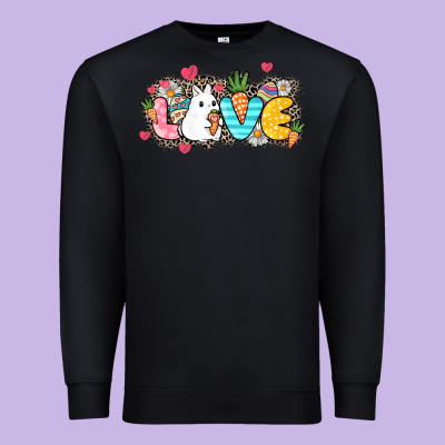 Love Easter Day Premium Sweatshirt Designed By Howdyjamesfarm