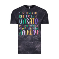 Cloud Black some things are better left unsaid but i'm probabl Vintage Tee - MaliasSmallBusiness
