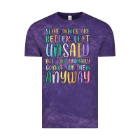 Cloud Purple some things are better left unsaid but i'm probabl Vintage Tee - MaliasSmallBusiness