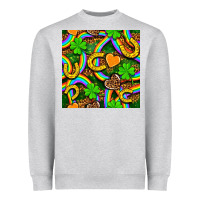 Heather Grey St. Patricks rainbow seamless Heavyweight Sweatshirt - BundleAndBundleShop