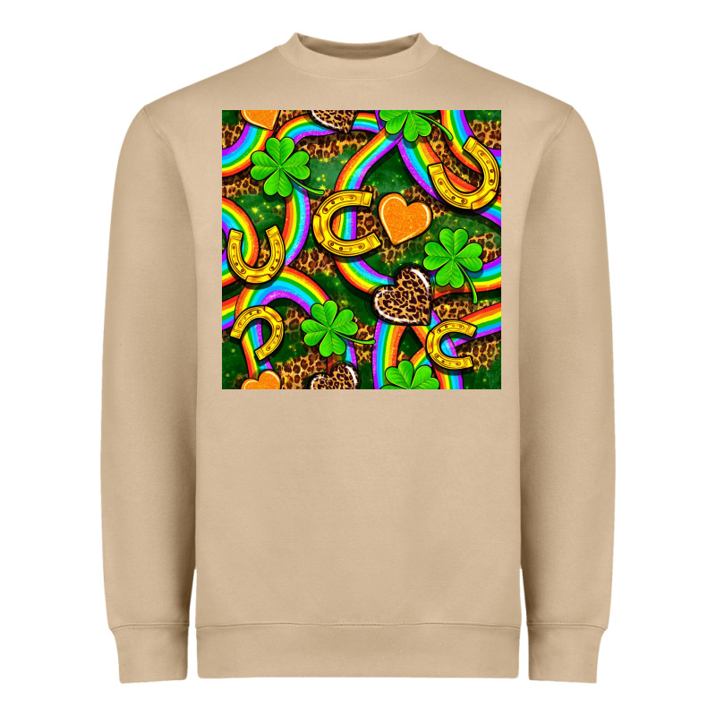 St. Patricks Rainbow Seamless Heavyweight Sweatshirt by BundleAndBundleShop | Teevron