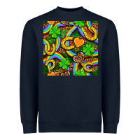Navy St. Patricks rainbow seamless Heavyweight Sweatshirt - BundleAndBundleShop