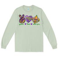 Peace Love Mardi Gras Long Sleeve Tee | Teevron
