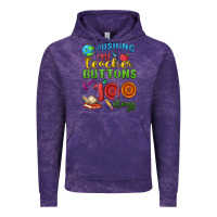 Cloud Purple pushing my teacher buttons for 100 days Vintage Hoodie - MaliasSmallBusiness