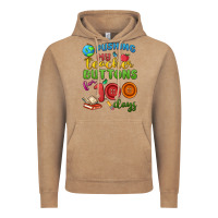 Vintage Coffee pushing my teacher buttons for 100 days Vintage Hoodie - MaliasSmallBusiness