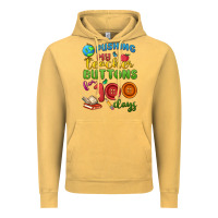 Vintage Mustard pushing my teacher buttons for 100 days Vintage Hoodie - MaliasSmallBusiness
