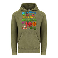 Vintage Olive pushing my teacher buttons for 100 days Vintage Hoodie - MaliasSmallBusiness