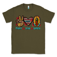 Army Green peace love lupita Classic Tee - JahusDesignShop