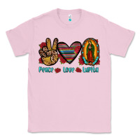 Bubblegum Pink peace love lupita Classic Tee - JahusDesignShop