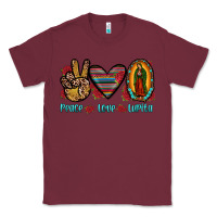 Burgundy peace love lupita Classic Tee - JahusDesignShop