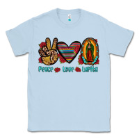 Dusty Blue peace love lupita Classic Tee - JahusDesignShop