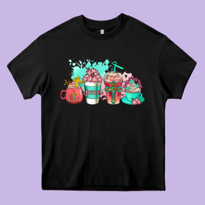 Religious Coffee Cups Heavy Core Tee Designed By Adodesignshop
