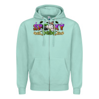 Seafoam spooky babe halloween Zipper Hoodie - NancyCooperArtShop