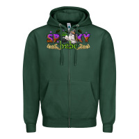 Sports Green spooky babe halloween Zipper Hoodie - NancyCooperArtShop