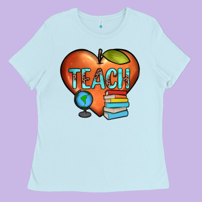 Teach Heart Ladies Tee Designed By Jahusdesignshop