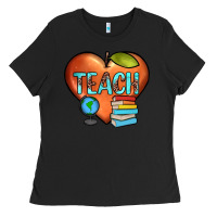 Black teach heart Ladies Tee - JahusDesignShop