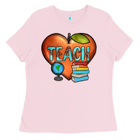 Bubblegum Pink teach heart Ladies Tee - JahusDesignShop