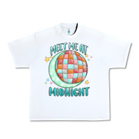 White meet me at midnight Urban Heavy Tee - MaliasSmallBusiness