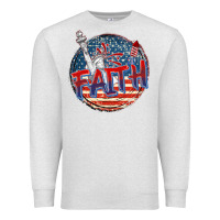 Oatmeal Heather faith usa Premium Sweatshirt - CowGirlArtShop