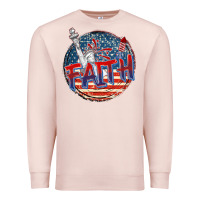Pale Pink faith usa Premium Sweatshirt - CowGirlArtShop