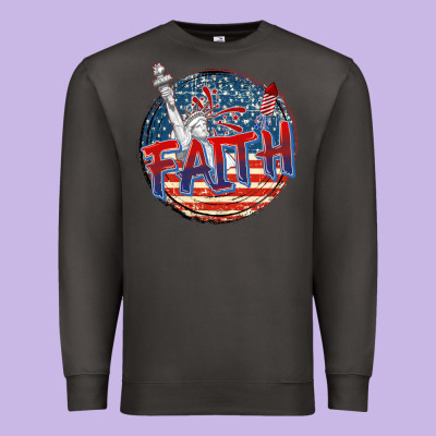Faith Usa Premium Sweatshirt Designed By Cowgirlartshop