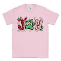 Bubblegum Pink joy with dog paw Classic Tee - MaliasSmallBusiness