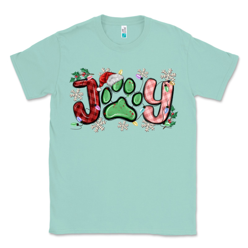 Joy With Dog Paw Classic Tee by MaliasSmallBusiness | Teevron