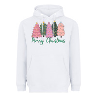 White merry christmas trees Heavyweight Hoodie - CowGirlArtShop