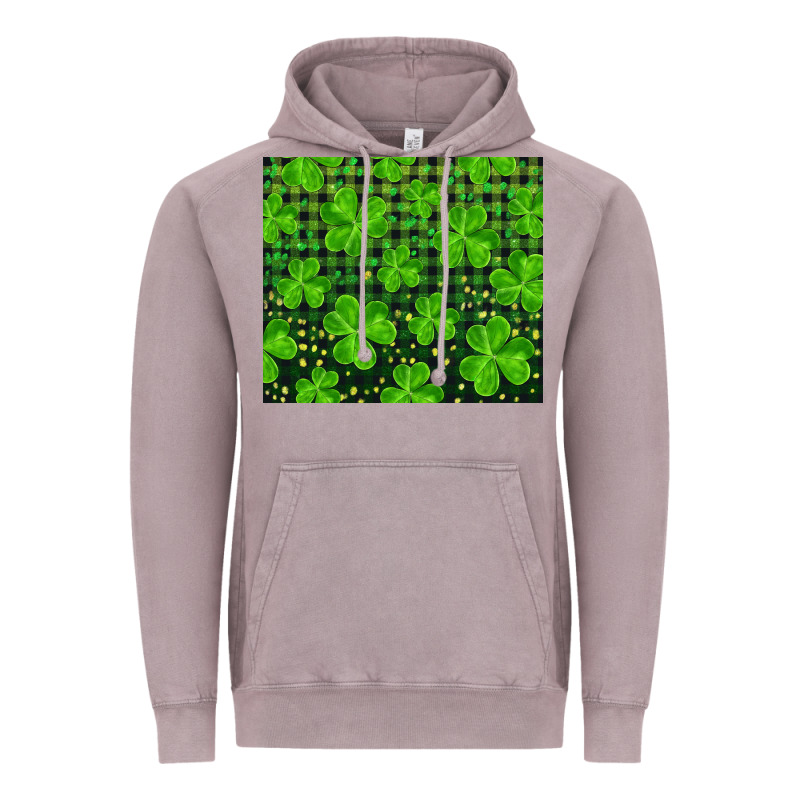 Shamrock And Plaid Vintage Hoodie by RanaPortraitStore | Teevron