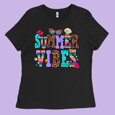 Summer Vibes Ladies Tee Designed By Adodesignshop