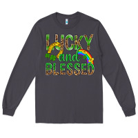 Smoke Lucky And Blessed St Patricks Long Sleeve Tee - BundleAndBundleShop