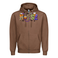 Chestnut Halloween Nurse Zipper Hoodie - texasbilliewilder