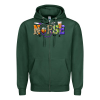 Sports Green Halloween Nurse Zipper Hoodie - texasbilliewilder