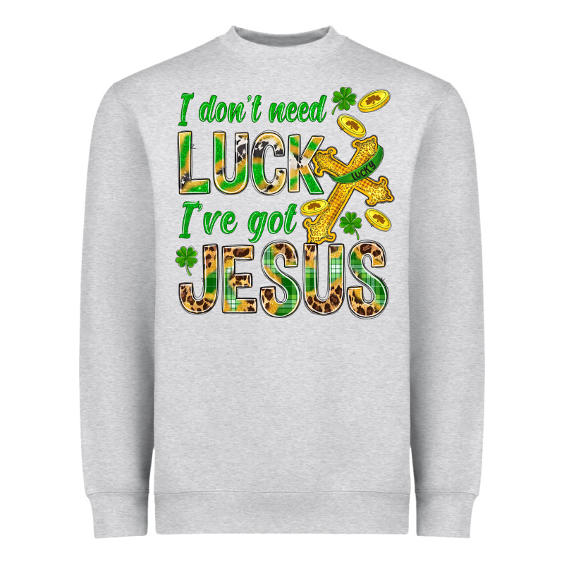 I Don't Need Luck I've Got Jesus St. Patricks Heavyweight Sweatshirt by BundleAndBundleShop | Teevron